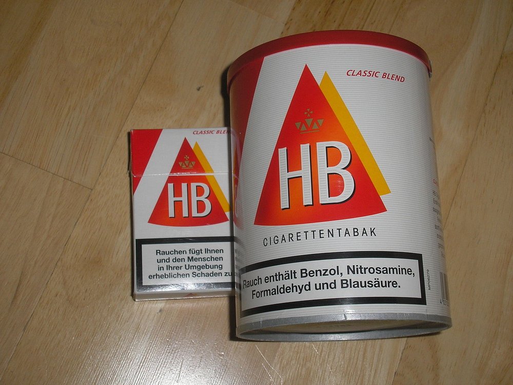 17er-Packung und Feinschnittdose HB Classic Blend, Deutschland 2008